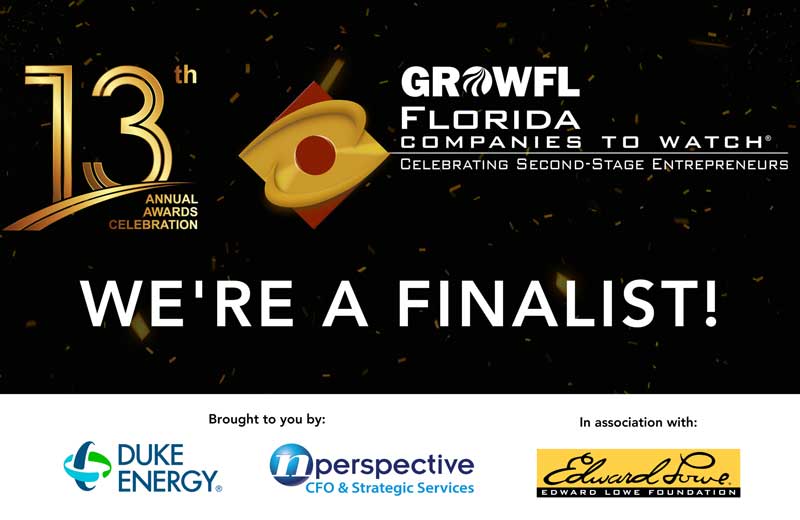 We are a finalist for florida companies to watch.